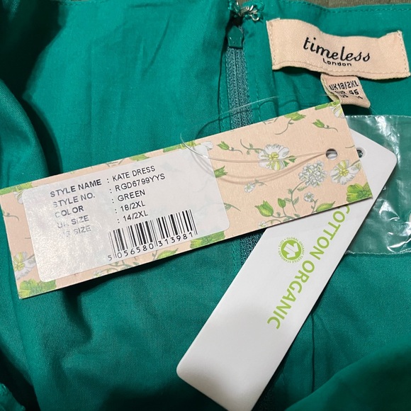 Timeless London Green Embroidered Kate Dress - Picture 4 of 14